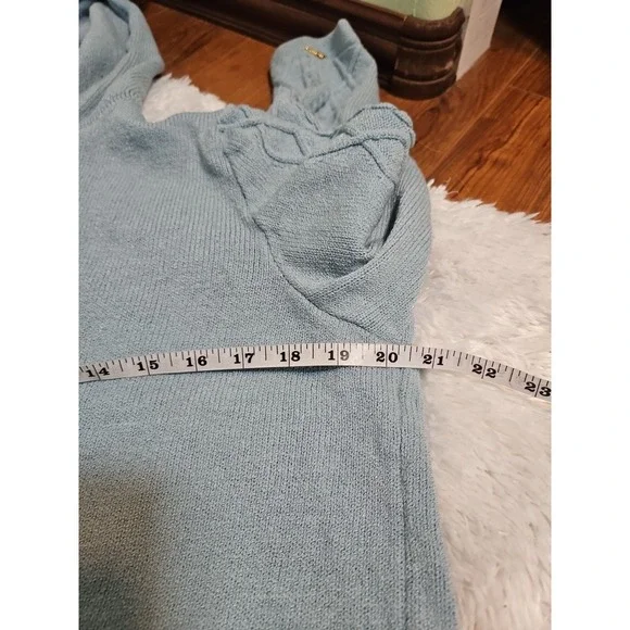 St. John 2 Piece Set Pants And Jacket Women Blue Color Full Zip Wide Leg Size S - Picture 9 of 13